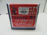 Missouri Bullet Co – 38/357 (.358) 125gr Lead Bullet TCFP #2 500/Box