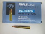 PRVI AMMO 303 BRITISH 174gr FMJBT 20/Box