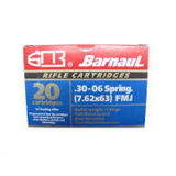 Barnaul 30-06 Springfield 145gr FMJ Box of 20 Zinc Plated