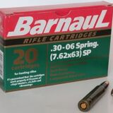 Barnaul Barnaul 30-06 spr 7.62x63 FMJ 145 gr non corrosive 20/pack