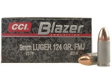 CCI Blazer Aluminum Case 9mm Luger 124gr FMJ Case of 1000