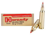 Hornady Varmint Express 22-250 Remington 50gr V-Max Box of 20