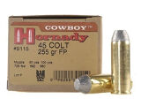 Hornady 45 Colt Cowboy 255 Gr Lead Flat Nose, 20 Rnds