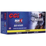 CCI Maxi Mag 22 WMR 40gr JHP Meateater Ammunition, 200 Round Box
