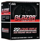 CCI Blazer Rimfire 22 LR, 38 Gr, LRN, Case 5250 Rds