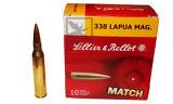 Sellier & Bellot .338 Lapua Magnum Match, HPBT 250 Grain Box of 10 #2650