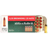 Sellier & Bellot Handgun 25 Auto (6.35mm Browning), 50 gr, FMJ Ammunition