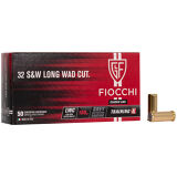 Fiocchi Classic Line Ammunition - 32 S&W Long, 100 gr, LWC, 730 fps, Model 32LA