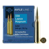 PRVI PARTIZAN AMMO 338 LAPUA MAG 240gr MATCH SOLID 10/box