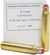 PPU PPB3006 Rifle Ammo 30-06, Blank M,1999, Standard Case 15 Rnds
