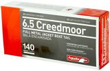 Aguila Rifle Ammo - 6.5 Creedmoor, 140gr, Full Metal Jacket Boat Tail, 20rds Box