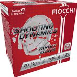 Fiocchi Shooting Dynamics Shotgun Ammo - 20Ga, 2-3/4", #8 Shot, 7/8 oz, 1210fps, 25rds Box