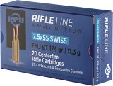 Prvi Partizan (PPU) Rifle Ammo - 7.5x55mm Swiss, 174Gr, FMJ BT, 20rds Box