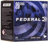 Federal Game-Shok Upland Game Shotshell - 20 GA, 2-3/4 in, #6, 7/8 oz, 2 1/2 Dram, 1210 fps, 25rds Box
