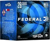 Federal TGS2821 8 Top Gun Shotshell 28 Gauge, 2-3/4", 3/4oz, 1,330 Feet Per Second #8, 25 Rounds Per Box