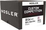 Nosler 53168 Custom Competition Rifle Bullets 30Cal 168Gr HPBT .308 Bulk Pack 250Bx