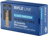 PPU PP6SWF Rifle Ammo 6.5x55 Swedish FMJ 139gr.