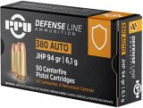 Prvi Partizan (PPU) Handgun Ammo - 380 Auto, 94Gr, JHP, 50rds Box