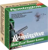 Remington Target Loads, Gun Club Target Loads Shotgun Ammo - 12Ga, 2-3/4", 2-3/4 DE, 1oz, #8, 25rds Box, 1185fps