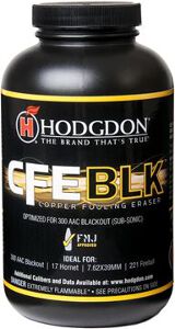 Hodgdon BLACK1 Copper Fouling Eraser Spherical Smokeless Rifle Powder, 1 Lb, State Laws Apply