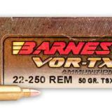 Barnes (22008) 22-250 REMINGTON 50GR TSX FB – 20rds