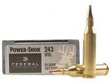 FEDERAL AMMUNITION: PowerShok 243win 80gr SP  20/Box