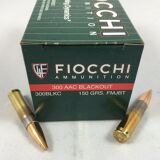 FIOCCHI AMMUNITION 300BLACKOUT 150 GRAIN, FMJBT, BOX OF 50, FIO-300BLKC