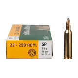 S&B Ammo 22-250 Remington 55gr SP 330430 - Box of 20