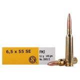 S&B Ammo 6.5x55mm SE Swedish Mauser 140gr FMJ 330520 - Box of 20