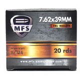 RUAG 7.62X39 124GR FMJ - 20 Round Box - Brass Cased