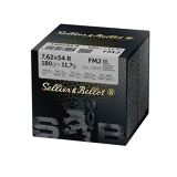 Sellier & Bellot Ammo 7.62x54R, 180 Grain, FMJ, V334982 - Box of 50