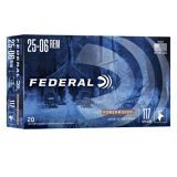 Federal Power-Shok 25-06 Remington Ammo 117 Grain Jacketed Soft Point - Box of 20, 2506BS