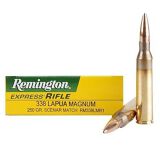 Remington Express 338 Lapua Magnum Ammo 250 Grain Lapua Scenar-L Jacketed Hollow Point - Box of 20