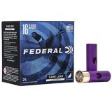 Federal Game Load Upland Hi-Brass 16 Gauge Ammo, #4 Shot, 1 1/8oz, 2 3/4" - Box of 25