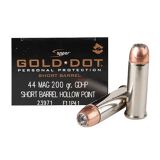 Speer Gold Dot Short Barrel Ammo 44 Remington Magnum 200gr Jacketed HP - Box of 20