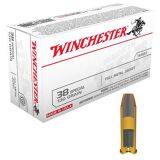 Winchester USA Ammo 38 Special 130gr FMJ Q4171 - Box of 50