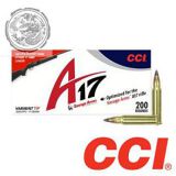 CCI Varmint Rimfire Ammunition 949CC, 17 HMR, Varmint Tip, 17 GR, 2650 fps, 200 Rd/bx