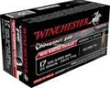 Winchester S17W25 Varmint HE Rimfire Ammo 17 WSM, Polymer Tip, 25 Grains, 2411 fps, 50 Round