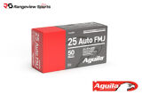 Aguila 25 Auto Pistol Ammo, 50gr FMJ – 50Rds