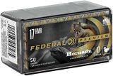 Federal Premium V-Shok Rimfire Ammo - 17 HMR, 17Gr, Hornady V-Max Polymer Tip, 50rds Box