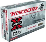 Winchester Super-X Power-Point Rifle Ammo - 243 Win, 100Gr, Pointed Soft Point, 20rds Box, 2960fps
