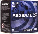 Federal Game-Shok Upland Game Shotshell - 20 GA, 2-3/4 in, #8, 7/8 oz, 2 1/2 Dr, 1210 fps, 25rds Box