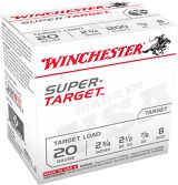 Winchester Super-Target - 20ga, #8, 7/8oz, 1200 FPS, 250rd Case