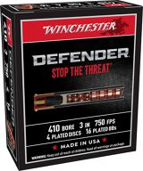 Winchester Shotgun Ammo -  410, 3", 4 Plated Disc 16 Plated BB, 750fps, 10 Rd Box