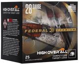 Federal Premium High Overall Competition Target Loads Shotgun Ammo - 28Ga, 2-3/4", 3/4oz., #8, 2 Dram EQ., 1250 fps, 250rds Case.