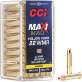 Maxi-Mag HP 22 WMR cal Rimfire Ammunition - 40 gr - 50/Box