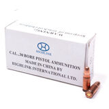 Norinco 7.62×25 TOK 85gr FMJ Box of 50 rounds, N-NOR76225