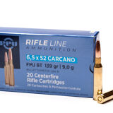 PRVI 6.5×52 Carcano FMJBT 139 gr. 20RD, N-A208